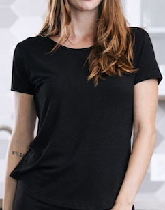 Women’s Bamboo Lounge Short Sleeve T-Shirt - Medium / Black