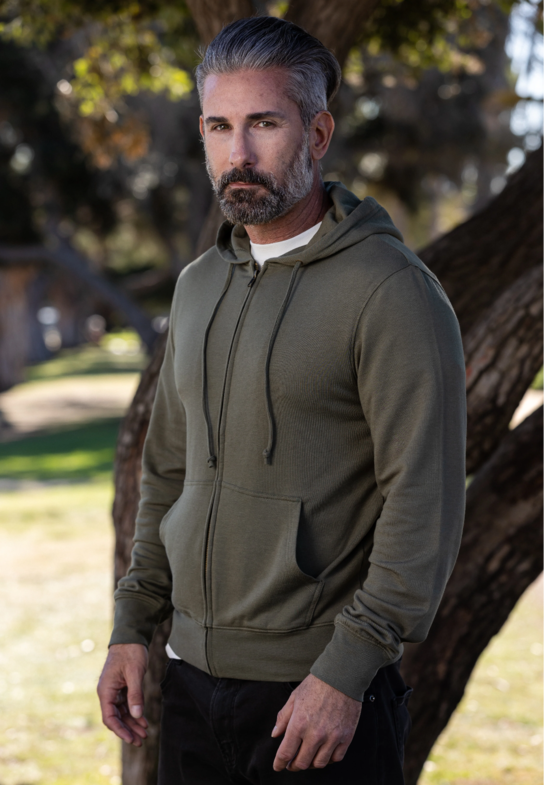 Men's Eco-Smart Full-Zip Bamboo Viscose Hoodie