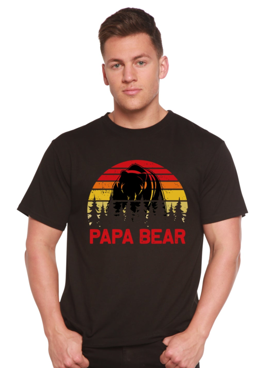 Papa Bear Men's Bamboo Viscose/Organic Cotton Short Sleeve Graphic T-Shirt