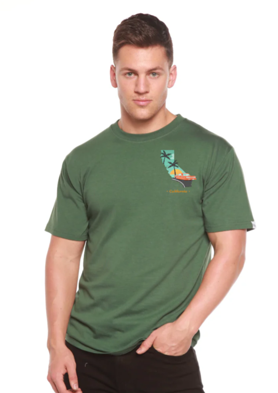 California Men's Bamboo Short Sleeve Graphic T-Shirt